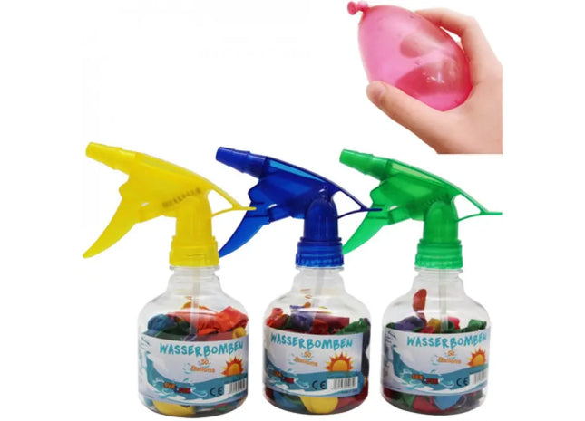 Wasserpumpen-Set für Wasserbomben, 17x7cm, inkl. 50 Ballons - Sommer Spaß Garantiert TK Gruppe® Grosshandel 