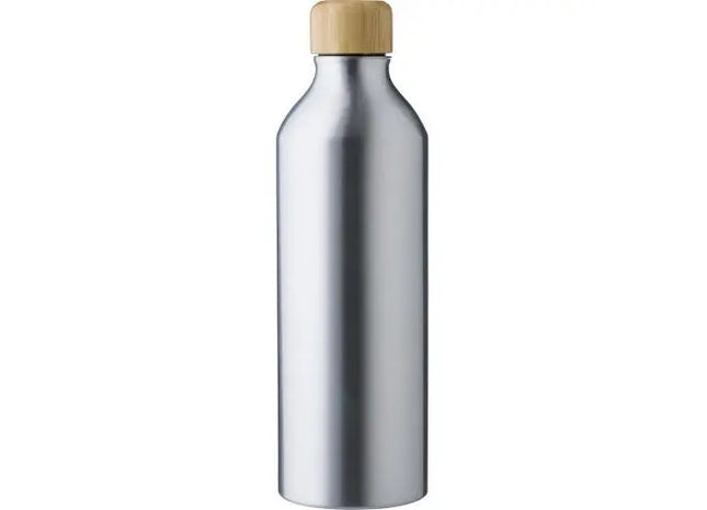 Wassim Aluminium Wasserflasche, 750ml, Elegant Silber TK Gruppe® Grosshandel 