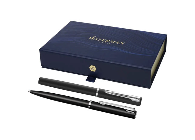 Waterman Allure Set - Tintenroller & Kugelschreiber in Schwarz, Elegantes Schreibset TK Gruppe® Grosshandel 