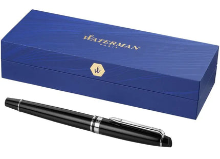 Waterman Expert Füllfederhalter - Schwarz mit Chromdetails, Blaue Mine TK Gruppe® Grosshandel 