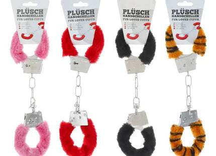 Weiche Plüsch-Handfesseln, 4er-Pack, Gemütliche Handgelenkbänder, Kuschelige Fesselkollektion TK Gruppe® Grosshandel 