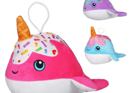 Weicher Plüsch-Narwal "Ice-Creamy", 21 Zentimeter groß TK Gruppe® Grosshandel 