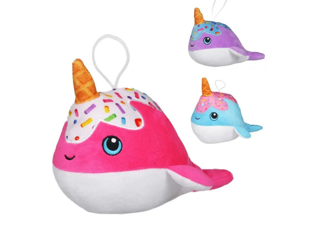 Weicher Plüsch-Narwal "Ice-Creamy", 21 Zentimeter groß TK Gruppe® Grosshandel 