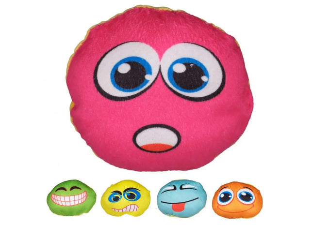 Weiches Plüschkissen mit Smiley-Motiv, 15 cm groß TK Gruppe® Grosshandel 