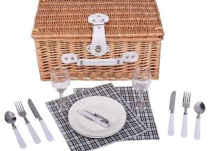 Weiden-Picknickkorb KINGS PARK - klassisch, robust, braun TK Gruppe® Grosshandel 