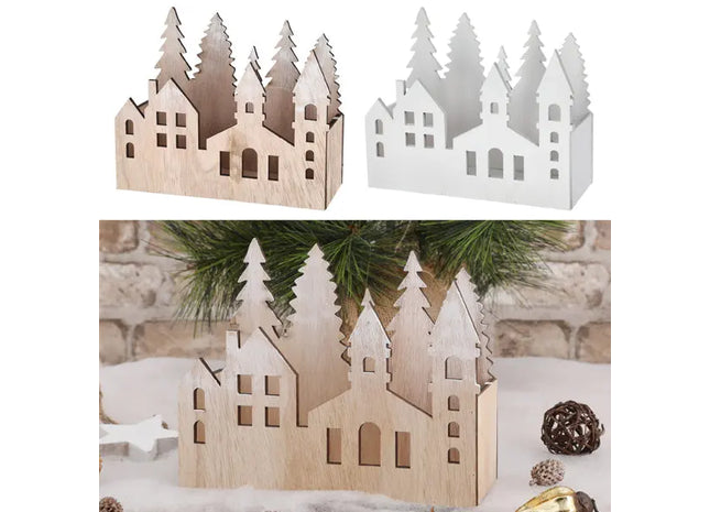 Weihnachtliche Dekokisten, 2er-Set, 20x8x16cm - Stilvolle Aufbewahrung TK Gruppe® Grosshandel 