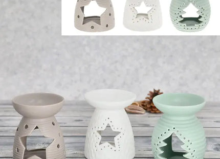 Weihnachtliche Duftlampe – Set aus 3, Festliche Aromalampe, ca. 12cm Höhe, Perfekte Weihnachtsdeko TK Gruppe® Grosshandel 