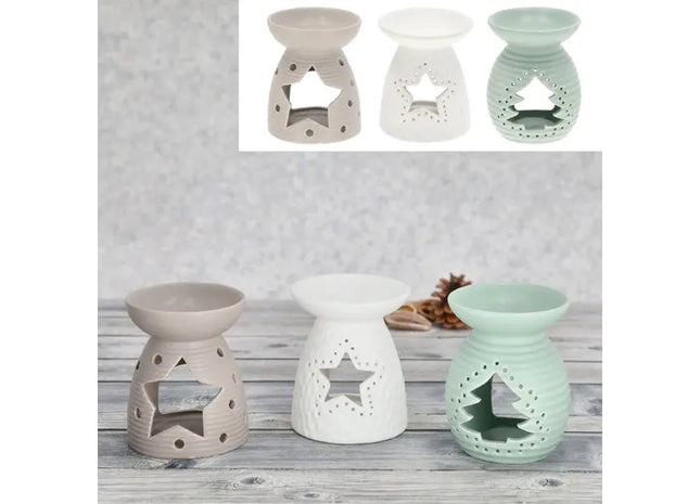 Weihnachtliche Duftlampe – Set aus 3, Festliche Aromalampe, ca. 12cm Höhe, Perfekte Weihnachtsdeko TK Gruppe® Grosshandel 