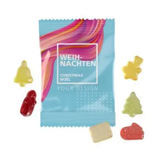 Weihnachtliche Fruchtgummi 10g Tüten - Festliche Edition TK Gruppe® Grosshandel 