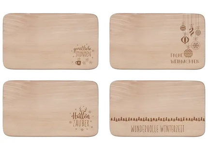 Weihnachtliche Frühstücksbrettchen, 4er-Set TK Gruppe® Grosshandel 