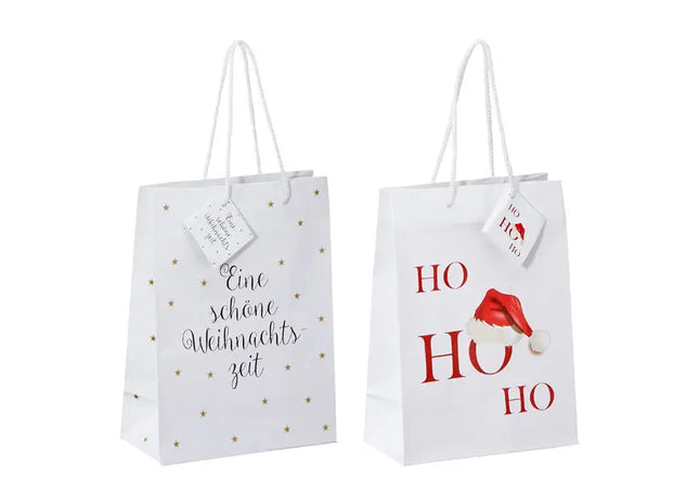 Weihnachtliche Geschenktüten 'Xmas', Groß, 2er Set - Ideal für Festgeschenke TK Gruppe® Grosshandel 