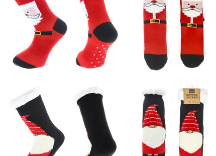 Weihnachtliche Hüttensocken, 2er-Pack - Gemütlich & Festlich für die Feiertage TK Gruppe® Grosshandel 