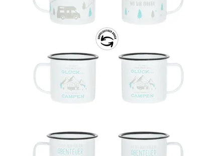 Weihnachtliche Metallbecher mit Henkel, 3er-Set, Verschiedene Motive – Festliche Tassenkollektion TK Gruppe® Grosshandel 