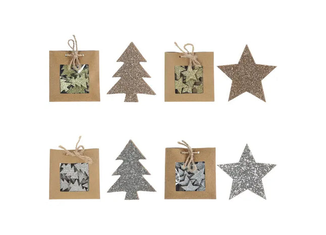 Weihnachtliche Streudeko, 4 Designs, 12er-Set, Festliche Tischdekoration TK Gruppe® Grosshandel 