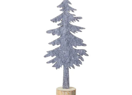 Weihnachtlicher Filz-Tannenbaum auf Holzstamm, 23cm, Festliche Tischdeko TK Gruppe® Grosshandel 