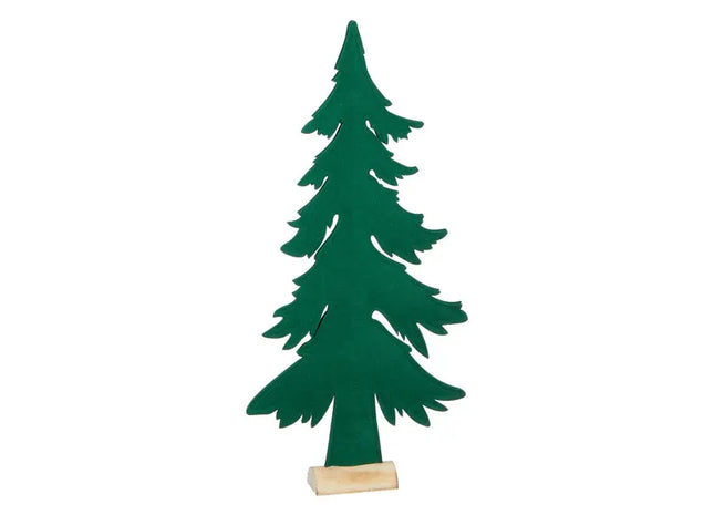 Weihnachtlicher Filz-Tannenbaum auf grünem Holzfuß, 83cm, Festliche Dekoration TK Gruppe® Grosshandel 