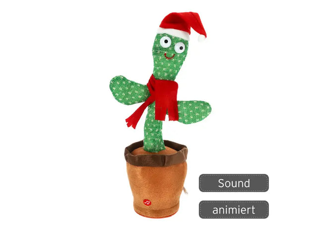 Weihnachtlicher Kaktus, singend und tanzend, ca. 30 cm hoch TK Gruppe® Grosshandel 