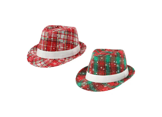 Weihnachtlicher Trilby-Hut, Festliche Auswahl, 2-Fach Sortiert, X-MAS Style TK Gruppe® Grosshandel 