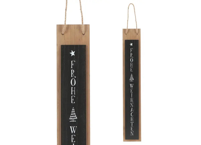 Weihnachtliches Holzbild, Wanddekoration, 75x12cm, Festliches Design TK Gruppe® Grosshandel 