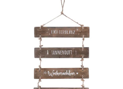 Weihnachtliches Holzschild, Festliche Dekoration, 42x21 cm TK Gruppe® Grosshandel 