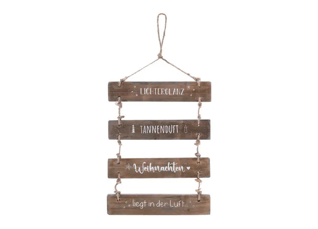 Weihnachtliches Holzschild, Festliche Dekoration, 42x21 cm TK Gruppe® Grosshandel 