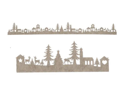 Weihnachts-Dekoband aus Filz, Länge ca. 100cm - Vielseitiges Bastelzubehör TK Gruppe® Grosshandel 