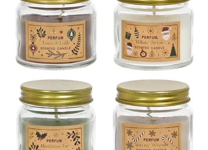 Weihnachts-Duftkerzen im Glas, 6cm Durchmesser, 4er Set TK Gruppe® Grosshandel 