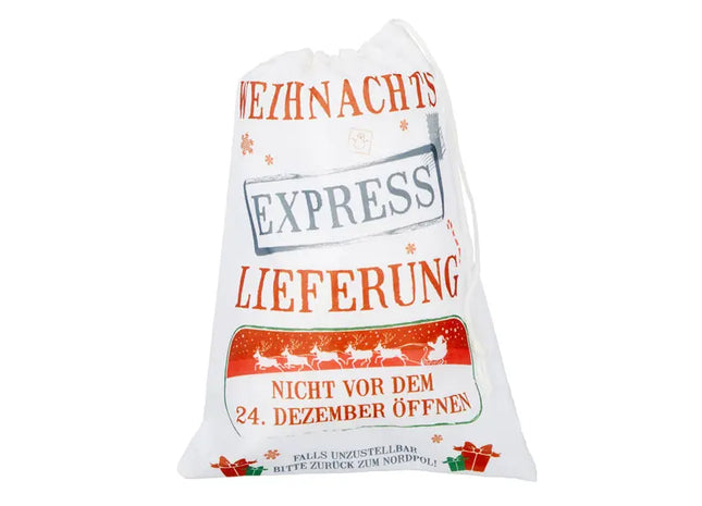 Weihnachts Express Geschenkbeutel, Festliche Verpackung, ca. 22x30cm, Feiertagsmotiv TK Gruppe® Grosshandel 