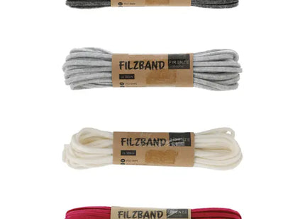 Weihnachts-Filzband - 4er Pack, Je ca. 500cm, Festliche und Dekorative Schleifen TK Gruppe® Grosshandel 