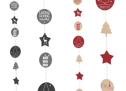 Weihnachts-Filzgirlande ca. 145cm lang, 2er Set - Festliche Dekoration, Saisonale Girlande TK Gruppe® Grosshandel 