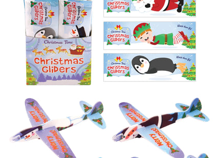Weihnachts-Gleitflieger, 17 cm, 4 verschiedene Designs - Spielzeug für Festtage TK Gruppe® Grosshandel 