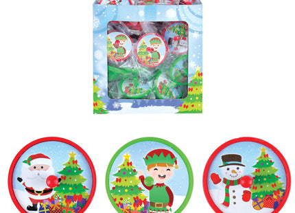 Weihnachts-Paddelschläger- und Ball-Set, 12 cm, verschiedene Designs, 2 Farben TK Gruppe® Grosshandel 