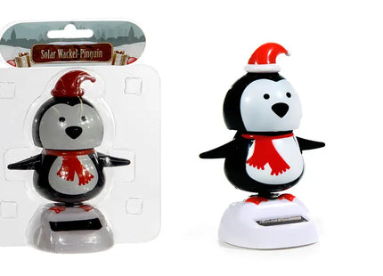 Weihnachts-Pinguin Solarwackelfigur – Festliche Deko TK Gruppe® Grosshandel 