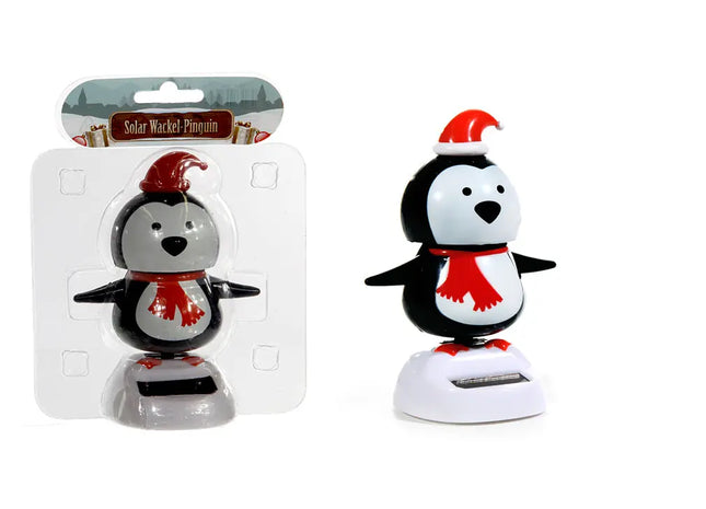 Weihnachts-Pinguin Solarwackelfigur – Festliche Deko TK Gruppe® Grosshandel 
