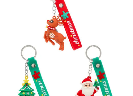 Weihnachts-Schlüsselanhänger, 3er-Set, Festliche Motive, Perfekt als Geschenk TK Gruppe® Grosshandel 