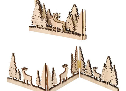 Weihnachts-Silhouette Zauberwald, 50 cm breit – Festliche Dekoration | Lichtdisplay TK Gruppe® Grosshandel 