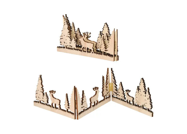 Weihnachts-Silhouette Zauberwald, 50 cm breit – Festliche Dekoration | Lichtdisplay TK Gruppe® Grosshandel 