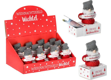 Weihnachts-Wichtel Geldgeschenkhalter, ca. 5x10cm - Festliche Idee für Bargeldgeschenke TK Gruppe® Grosshandel 