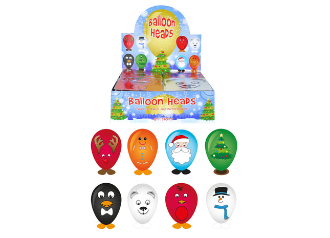 Weihnachtsballonköpfe, 8 verschiedene Motive - Festliche Partydeko TK Gruppe® Grosshandel 