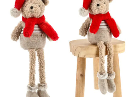 Weihnachtsbär Kantenhocker - Festlicher Dekor, 45 cm Länge TK Gruppe® Grosshandel 