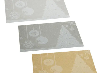 Weihnachtsbaum Tischsets aus PVC, 45x30cm, 3er-Set – Festliche Tischdeko TK Gruppe® Grosshandel 