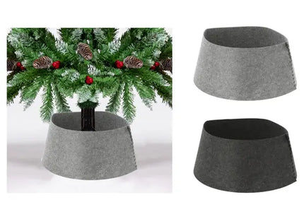 Weihnachtsbaumständer Abdeckung Filz 2er-Set | Robuster Filzüberzug für Baumständer TK Gruppe® Grosshandel 