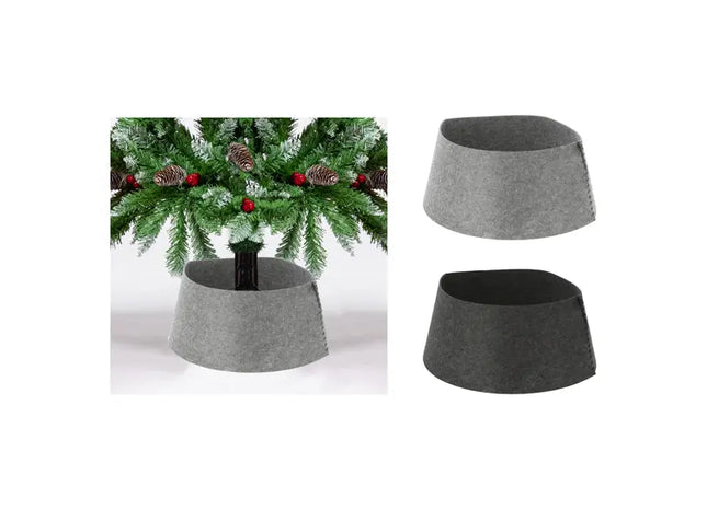 Weihnachtsbaumständer Abdeckung Filz 2er-Set | Robuster Filzüberzug für Baumständer TK Gruppe® Grosshandel 