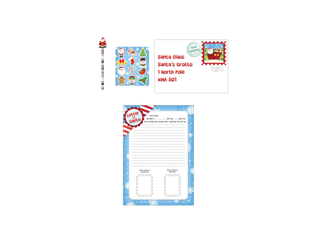 Weihnachtsbrief An Den Weihnachtsmann Set, 5-teilig - Kinder Wunschzettel TK Gruppe® Grosshandel 