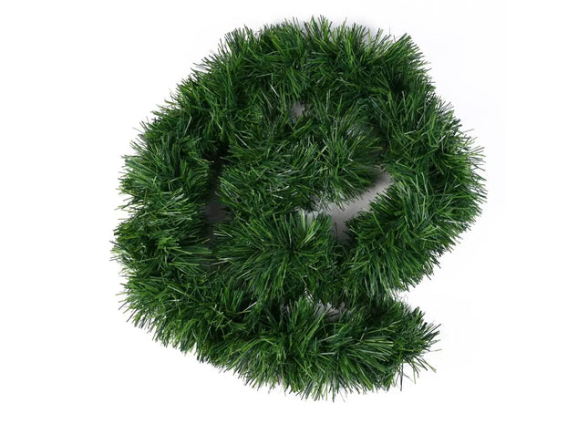 Weihnachtsgirlande grün 10 Meter - künstliche Dekogirlande Ø 10 cm - Tannen Girlande als Weihanachtskranz - Weihnachten