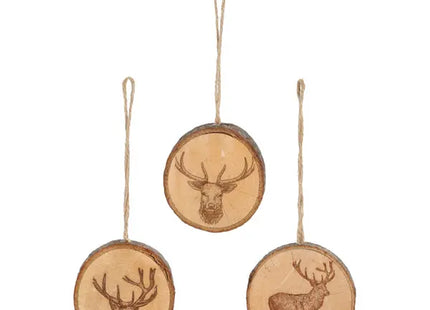 Weihnachtshänger mit Baumscheibe, 3er-Set – Festliche, charmante Deko TK Gruppe® Grosshandel 