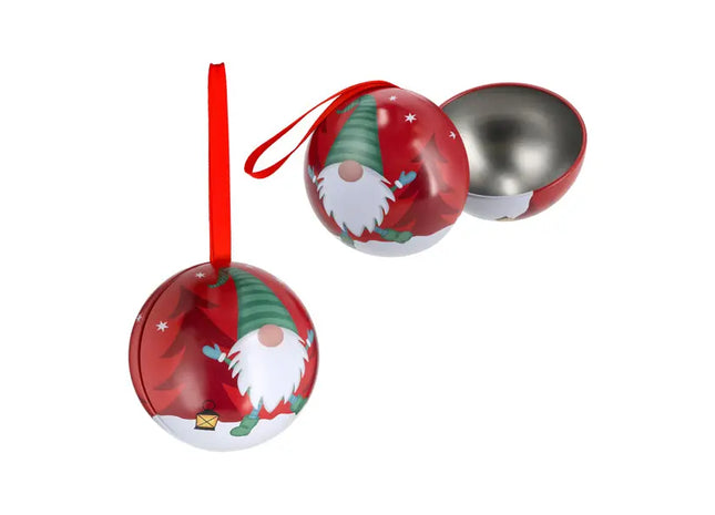 Weihnachtskugel Wichtel aus Metall, zum Öffnen – Festliche Dekoration TK Gruppe® Grosshandel 