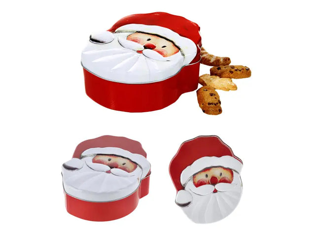 Weihnachtsmann-Backform, Festliche Gebäckdose, ca. 18x15cm - Ideal für Feiertage TK Gruppe® Grosshandel 