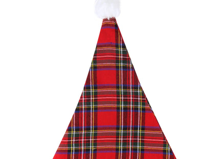 Weihnachtsmannmütze im Tartan-Design, 30 cm x 40 cm, für Erwachsene, festliche Kopfbedeckung TK Gruppe® Grosshandel 