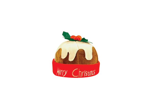 Weihnachtspudding-Hütte für Erwachsene mit Stechpalmen-Dekor, 30x16 cm, festliche Kopfbedeckung TK Gruppe® Grosshandel 